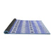 Sideview of Solid Blue Modern Rug, con318blu