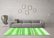 Machine Washable Solid Green Modern Area Rugs in a Living Room,, wshcon318grn