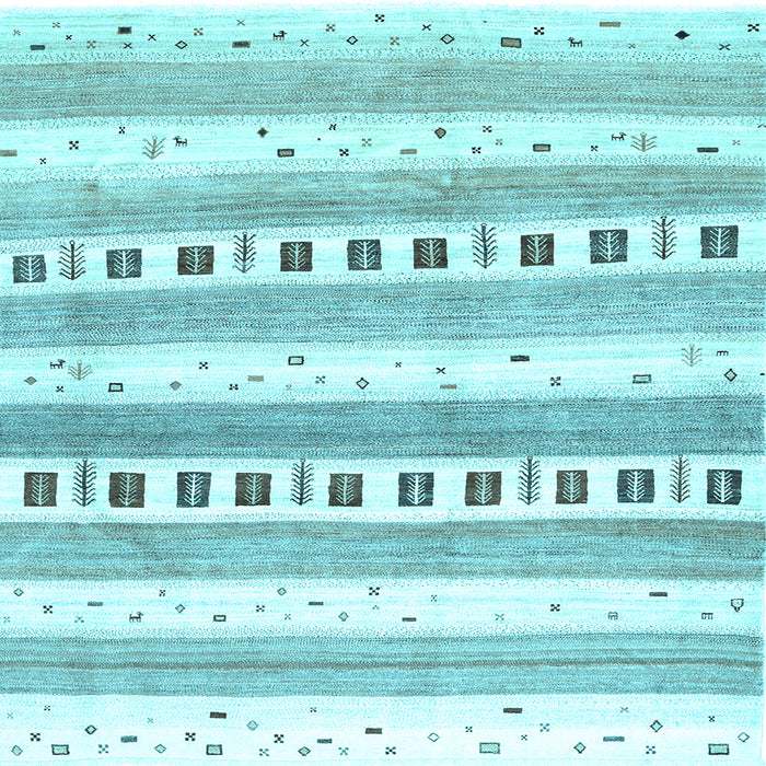 Square Solid Light Blue Modern Rug, con318lblu