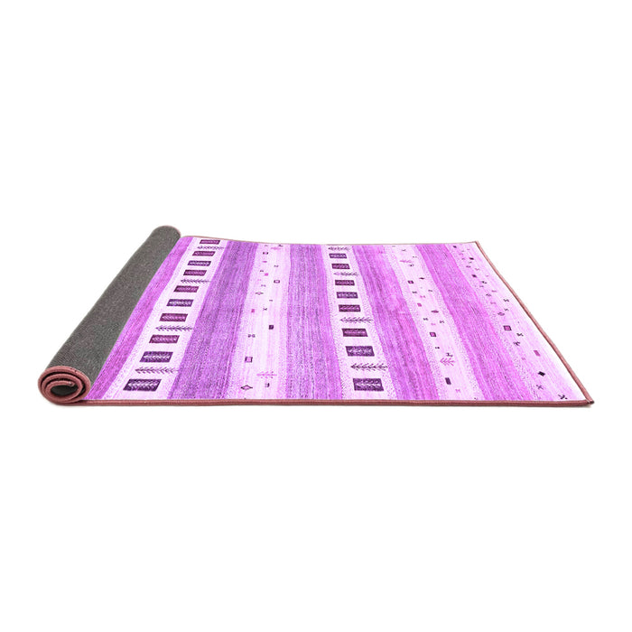 Sideview of Solid Purple Modern Rug, con318pur