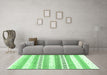 Machine Washable Solid Emerald Green Modern Area Rugs in a Living Room,, wshcon318emgrn