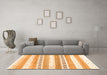 Machine Washable Solid Orange Modern Area Rugs in a Living Room, wshcon318org