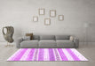 Machine Washable Solid Purple Modern Area Rugs in a Living Room, wshcon318pur