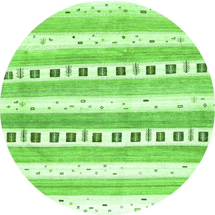 Square Solid Green Modern Rug, con318grn