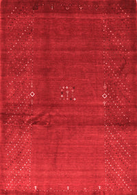 Abstract Red Contemporary Rug, con319red