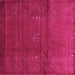 Square Abstract Pink Contemporary Rug, con319pnk