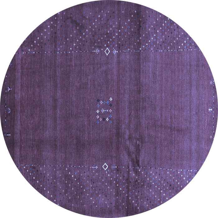 Round Machine Washable Abstract Blue Contemporary Rug, wshcon319blu