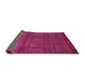 Sideview of Abstract Purple Contemporary Rug, con319pur