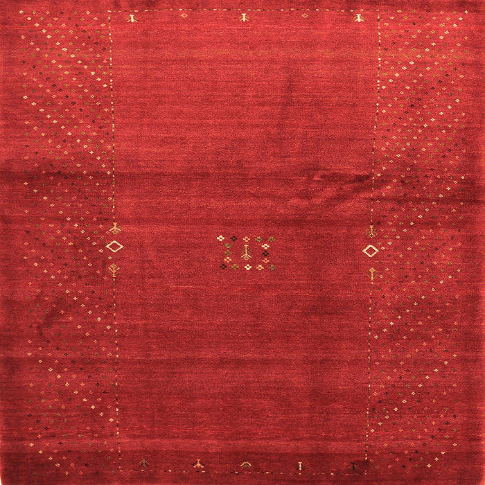 Round Machine Washable Abstract Orange Contemporary Area Rugs, wshcon319org