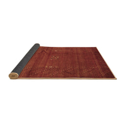 Sideview of Abstract Brown Contemporary Rug, con319brn