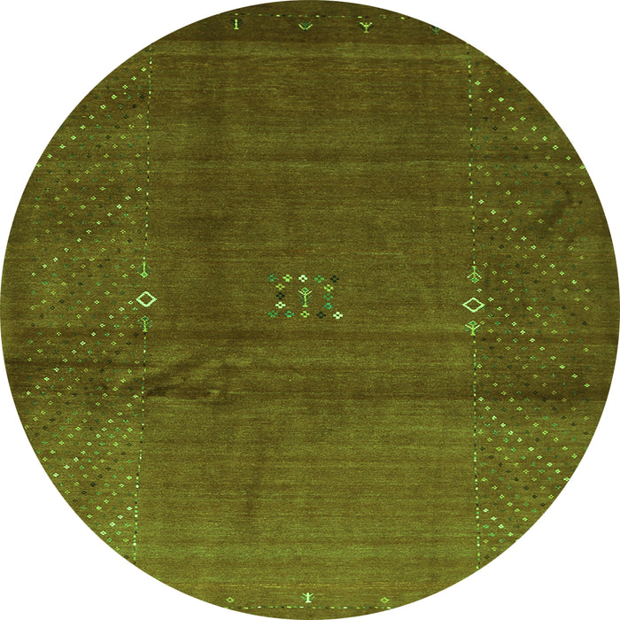 Machine Washable Abstract Green Contemporary Area Rugs, wshcon319grn