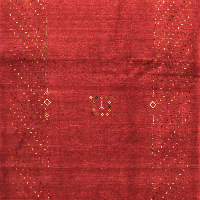 Serging Thickness of Machine Washable Abstract Orange Contemporary Area Rugs, wshcon319org