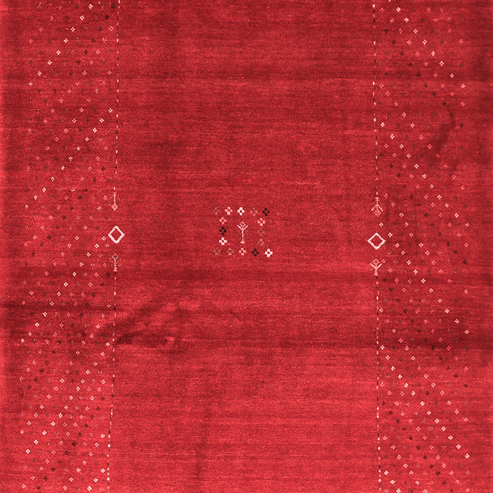 Machine Washable Abstract Red Contemporary Rug, wshcon319red