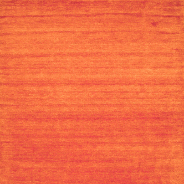 Round Machine Washable Abstract Orange Contemporary Area Rugs, wshcon31org