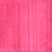 Square Machine Washable Abstract Pink Contemporary Rug, wshcon31pnk