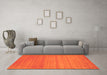 Machine Washable Abstract Orange Contemporary Area Rugs in a Living Room, wshcon31org