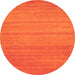 Square Abstract Orange Contemporary Rug, con31org