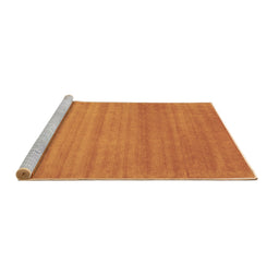 Sideview of Machine Washable Abstract Brown Contemporary Rug, wshcon31brn