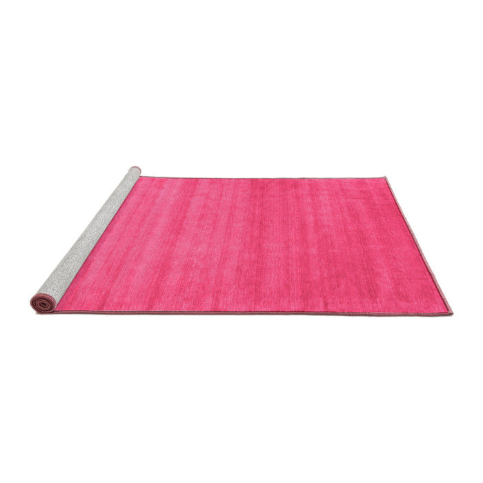 Sideview of Machine Washable Abstract Pink Contemporary Rug, wshcon31pnk