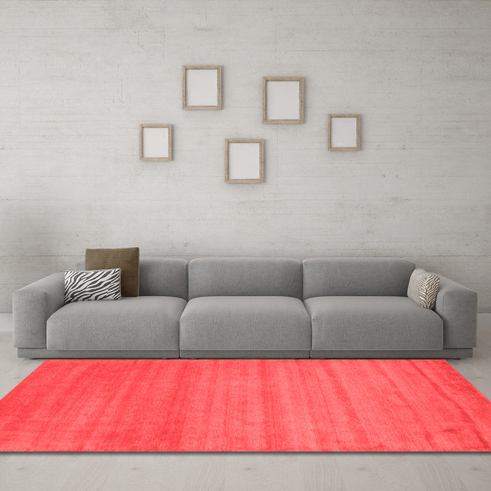 Contemporary Red Washable Rugs