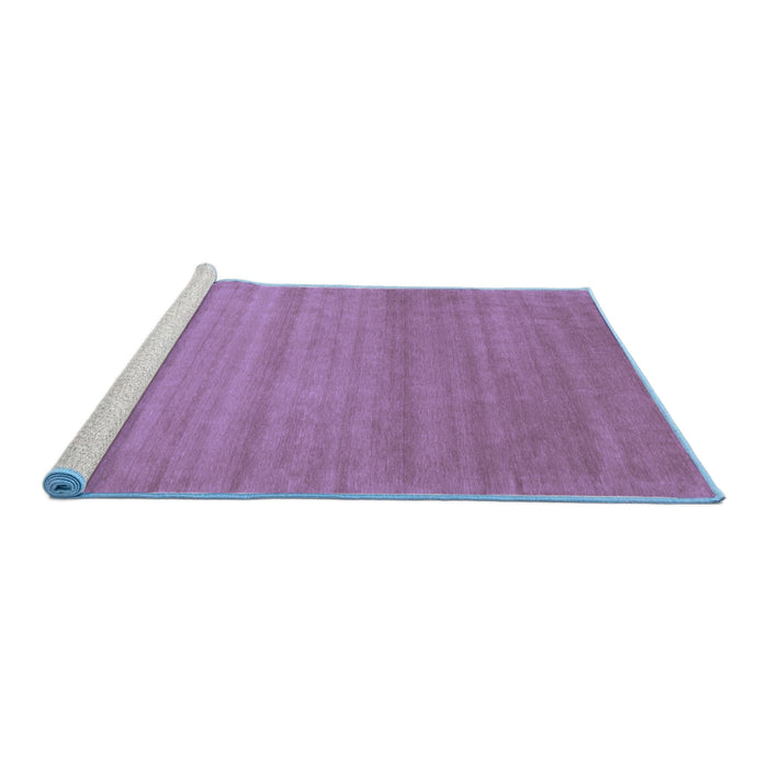 Sideview of Machine Washable Abstract Blue Contemporary Rug, wshcon31blu