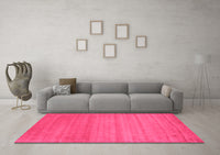 Machine Washable Abstract Pink Contemporary Rug, wshcon31pnk