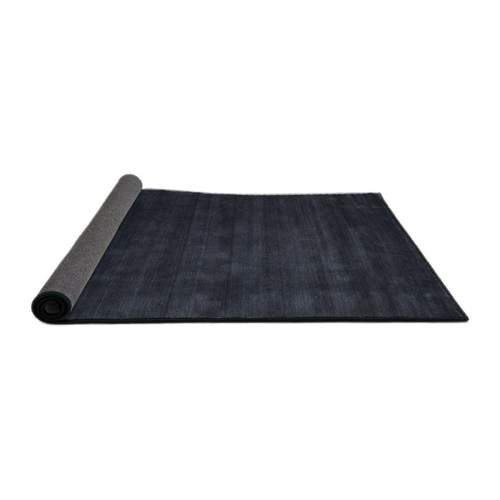 Thickness of Contemporary Dark Slate Gray Green Modern Rug, con32