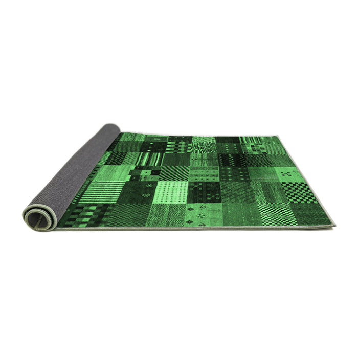 Sideview of Abstract Emerald Green Contemporary Rug, con320emgrn