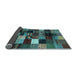 Sideview of Abstract Light Blue Contemporary Rug, con320lblu