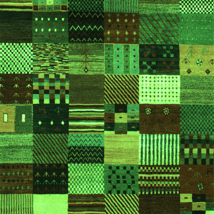 Abstract Green Contemporary Rug, con320grn