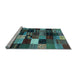 Sideview of Machine Washable Abstract Light Blue Contemporary Rug, wshcon320lblu