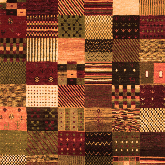 Serging Thickness of Machine Washable Abstract Orange Contemporary Area Rugs, wshcon320org