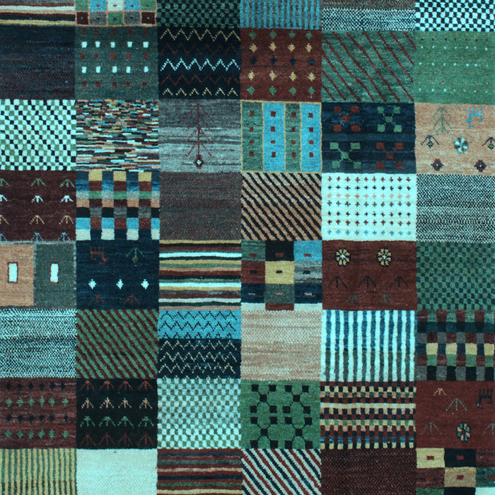 Abstract Light Blue Contemporary Rug, con320lblu