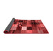 Abstract Red Contemporary Area Rugs