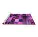 Sideview of Machine Washable Abstract Purple Contemporary Area Rugs, wshcon320pur