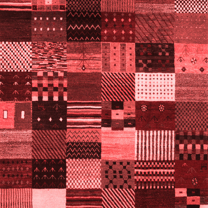 Machine Washable Abstract Red Contemporary Rug, wshcon320red