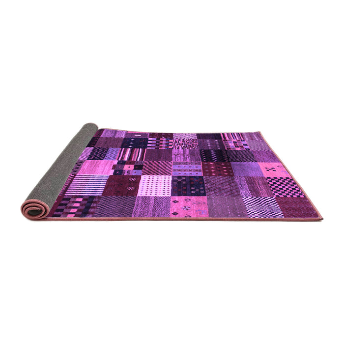 Sideview of Abstract Purple Contemporary Rug, con320pur