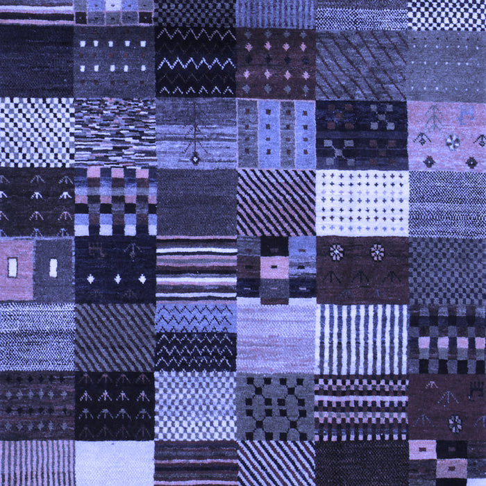 Machine Washable Abstract Blue Contemporary Rug, wshcon320blu