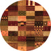 Square Abstract Orange Contemporary Rug, con320org