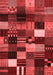 Abstract Red Contemporary Area Rugs