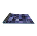 Sideview of Abstract Blue Contemporary Rug, con320blu