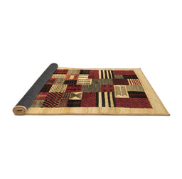 Sideview of Abstract Brown Contemporary Rug, con321brn