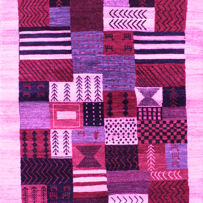 Machine Washable Abstract Pink Contemporary Rug, wshcon321pnk