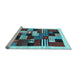 Sideview of Machine Washable Abstract Light Blue Contemporary Rug, wshcon321lblu