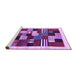 Sideview of Machine Washable Abstract Purple Contemporary Area Rugs, wshcon321pur