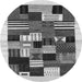 Square Abstract Gray Contemporary Rug, con321gry