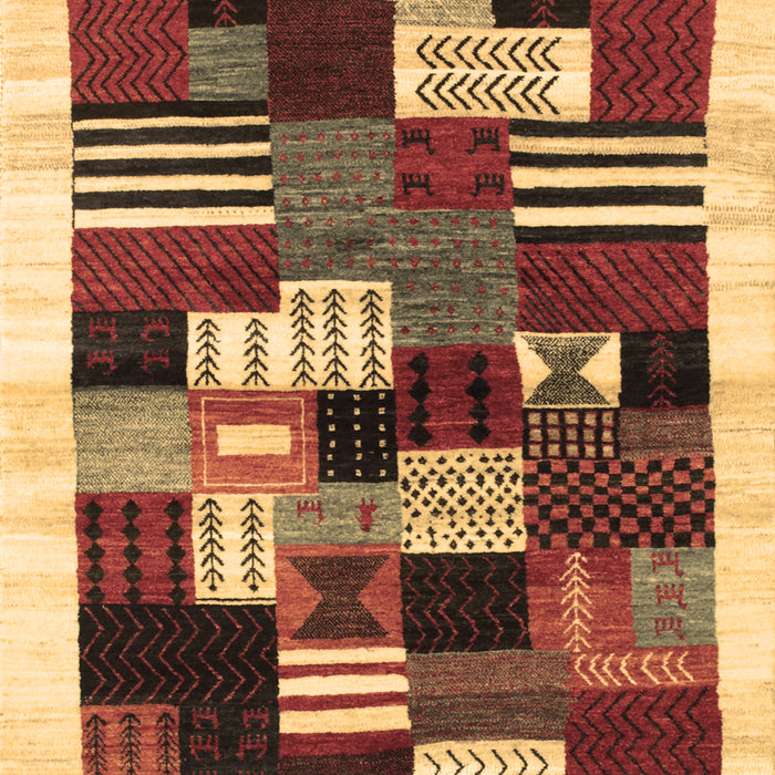 Machine Washable Abstract Brown Contemporary Rug, wshcon321brn