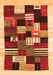 Serging Thickness of Machine Washable Abstract Orange Contemporary Area Rugs, wshcon321org