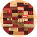 Machine Washable Abstract Orange Contemporary Area Rugs, wshcon321org