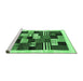 Sideview of Machine Washable Abstract Emerald Green Contemporary Area Rugs, wshcon321emgrn